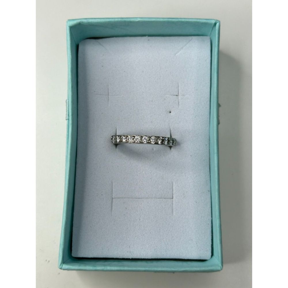 Cubic Zirconia 925 Sterling Silver Kiera Stackable Ring Size 8